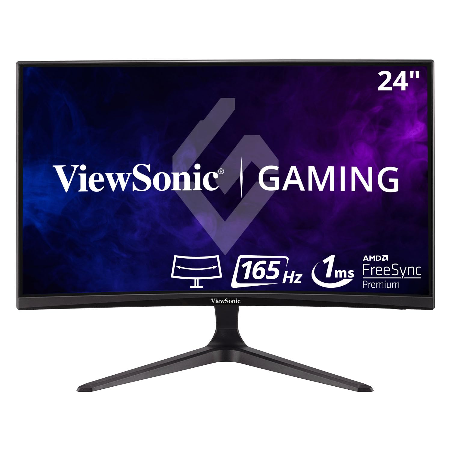 ViewSonic VX2418C 24 Inch 1080p 1ms 165Hz Curved Gaming Monitor with AMD FreeSync Premium, Eye Care, HDMI and DisplayPort (Renewed)