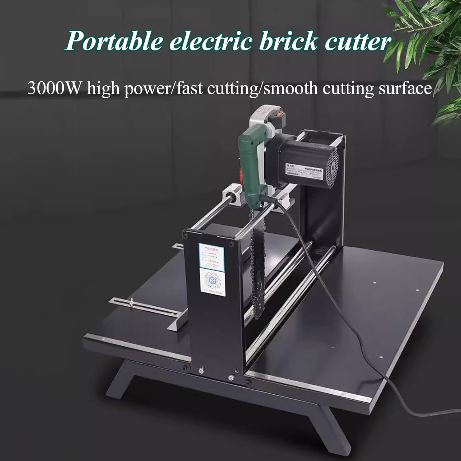 Taglierina elettrica per mattoni – Sega leggera pieghevole a velocità variabile per mattoni aerati e refrattari con catena di ricambio