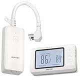 DIGITEN Wireless Thermostat Outlet Temperature Controlled Outlet with Power Cord for Heating and Cooling, Remote Control Plug in Thermostat 1800w for Space Heater, Fan, AC