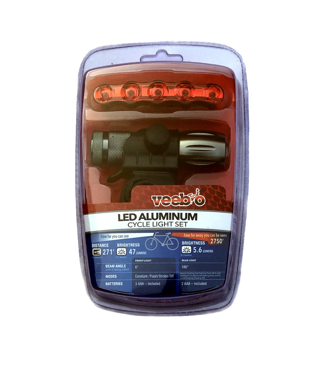 Schrodinger15 10063 VEEBO LED Bicycle Cycle Front Head Rear Tail Light Combo Set Amazon.in