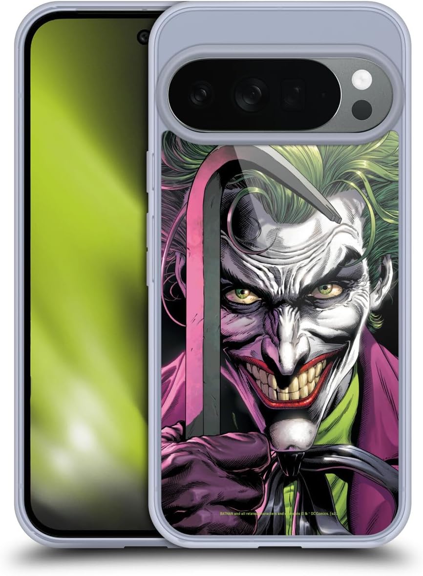 Head Case Designs Officially Licensed Batman DC Comics The Clown Three Jokers Gel Case [Military Grade Protection] Compatible with Google Pixel 10