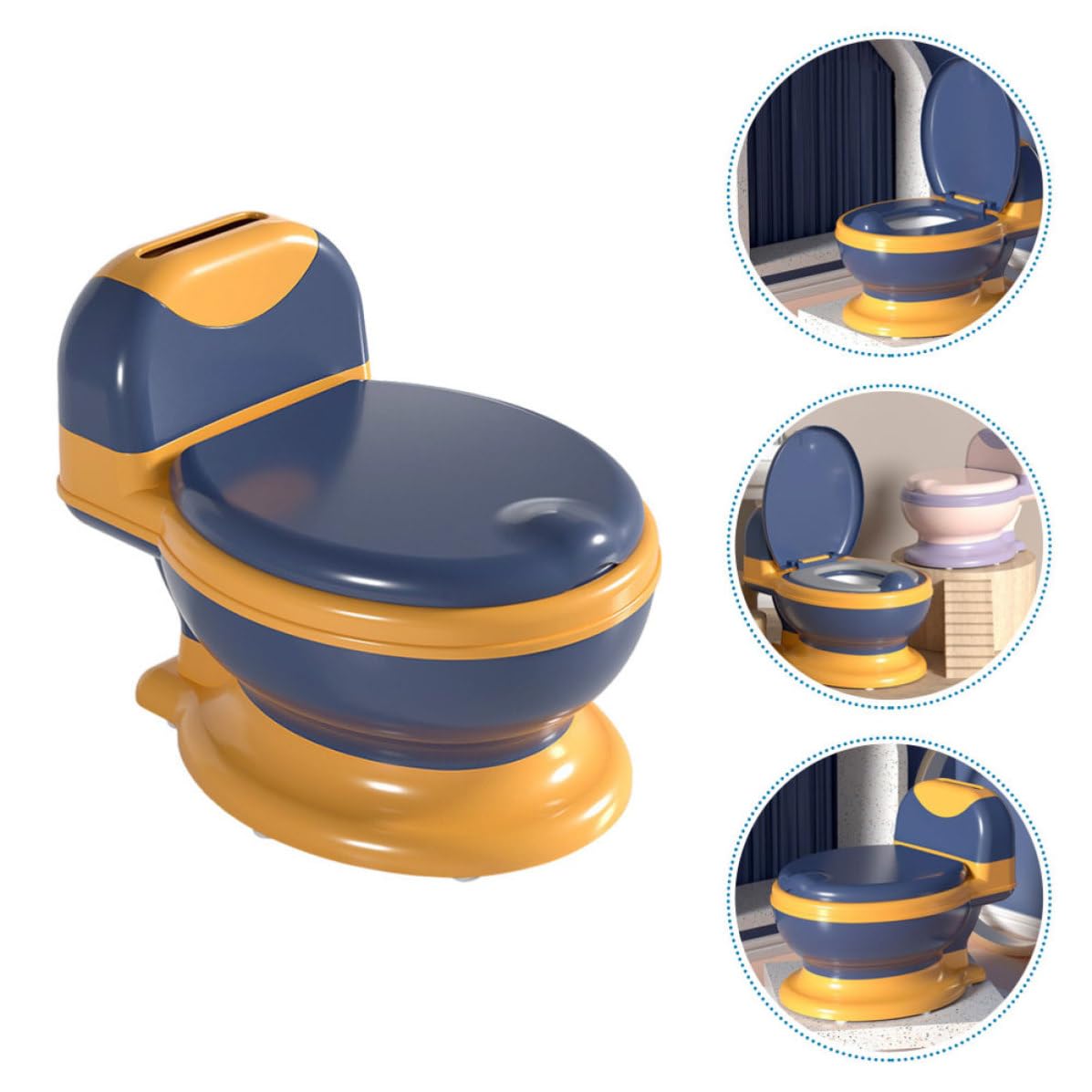 Realistische Kinder Sitztoilette mit Weicher Auflage, Kunststoff