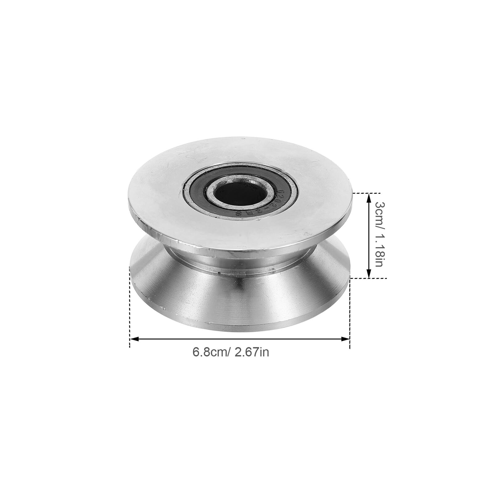 GALPADA Poulie de Porte Coulissante en Acier Inoxydable Gorge en U, Technologie de Roulement de Précision, Installation Facile, pour Porte de Garage ou Entrepôt