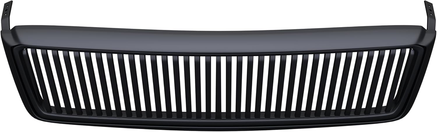 Armordillo Vertical Style Front Grille|Compatible With 2004-2008 Ford F150|8721421|Matte Black|Front Hood Bumper Grille
