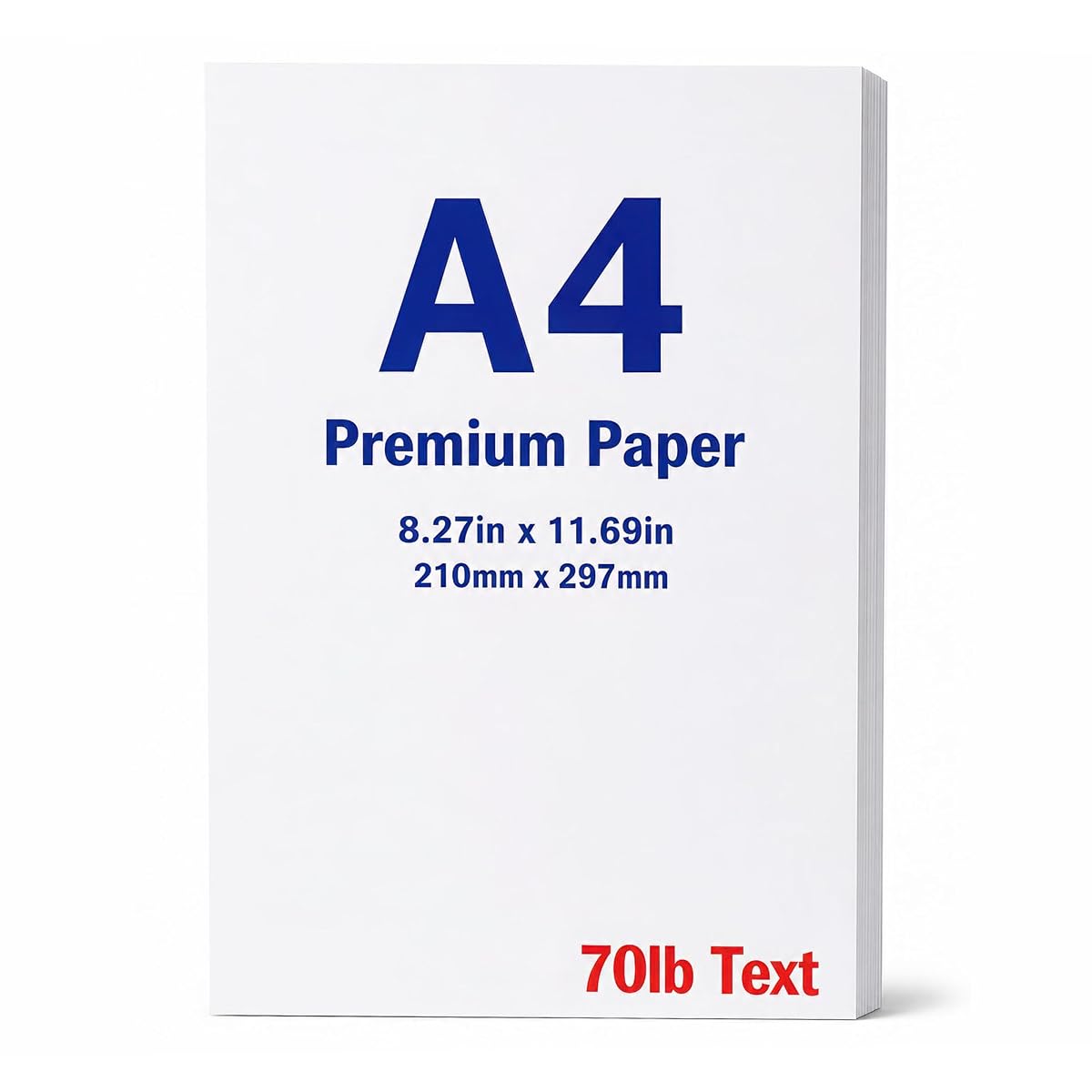 Premium A4 Printer Paper 8.27" x 11.69" 28lb Bond (70lb Text/105gsm) Bright