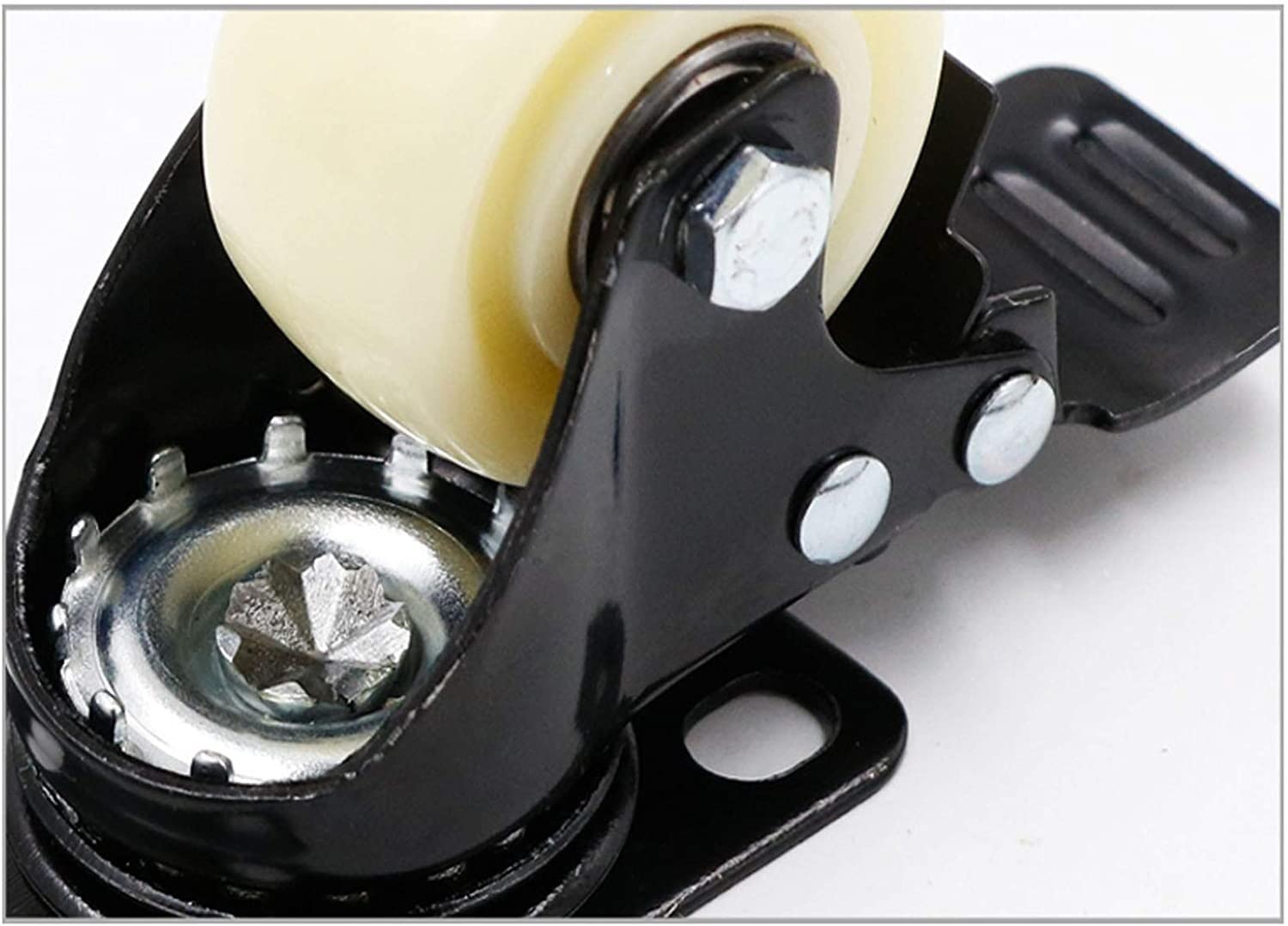 Caster Wheels Office Castors Small Wheels Moving Caster Wheels Trolley Furniture Caster Nylon Swivel Plate Wheels,Double Bearing