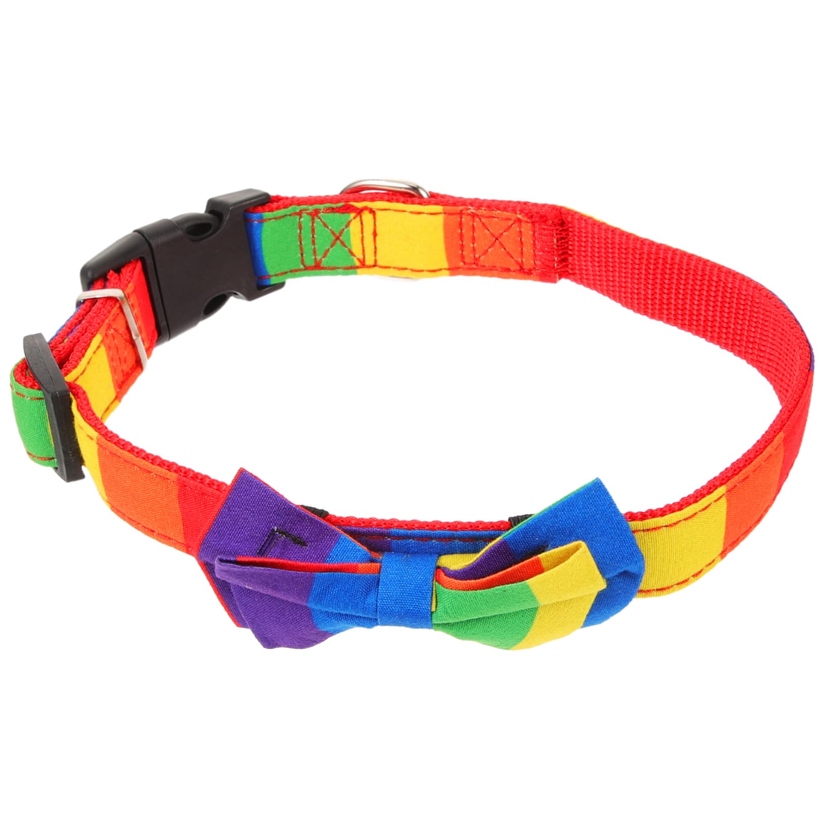 FRCOLOR 5pièces Collier Ajustable Tissu pour Chiens Et Motif Arc-Ciel avec Nœud Décoratif Accessoire pour Animaux De Compagnie