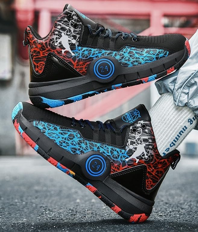 Zapatillas de Baloncesto Unisex con Malla Transpirable, Antideslizantes, Resistentes al Desgaste y con absorción de Impactos, Botas de Entrenamiento Deportivo de Moda.