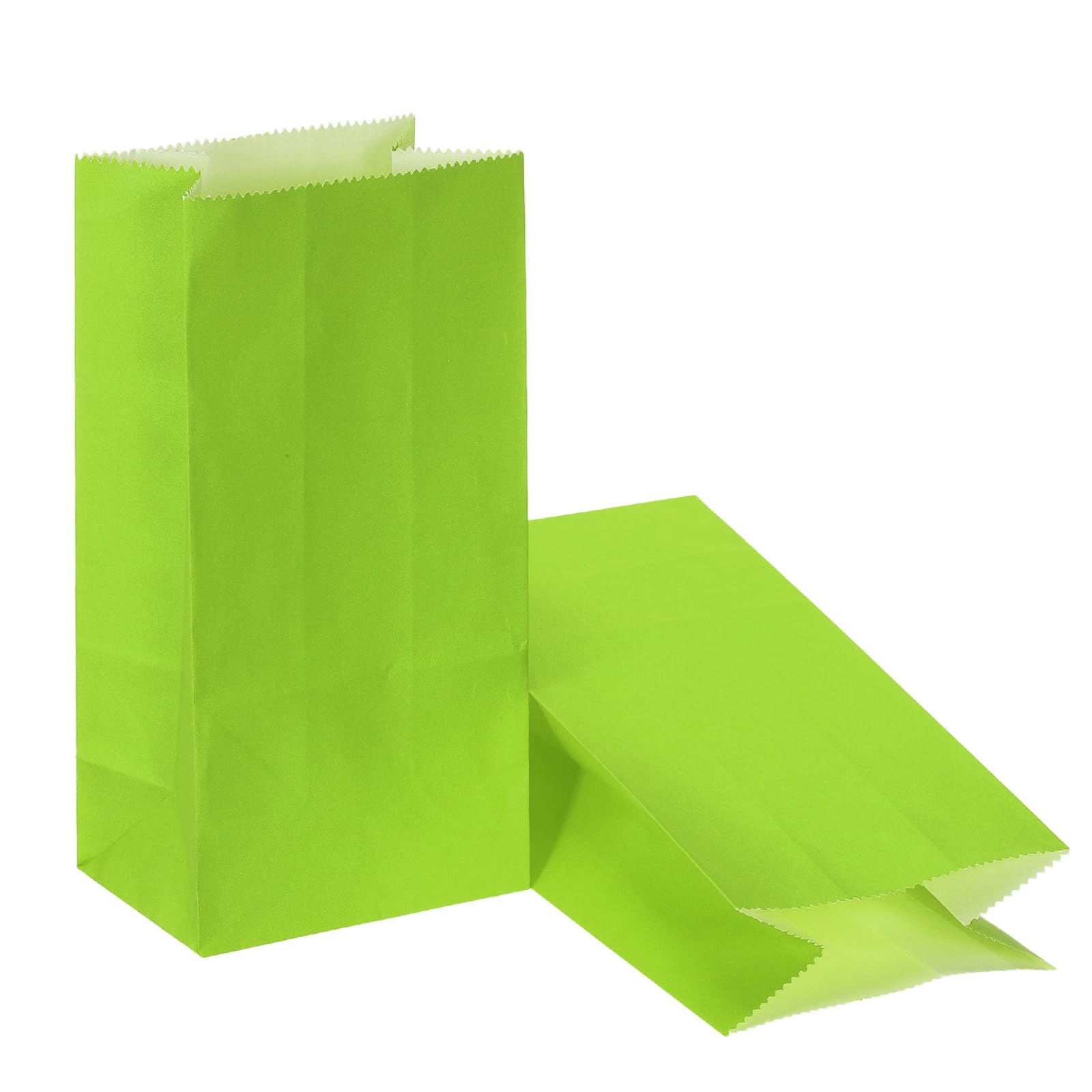 PATIKIL 7.1x2.4x3.5 Inch Party Favor Paper Bags, 50 Pcs Kraft Paper Goodie Gift Lunch Treat Bags Party Supplies for Wedding Birthday Halloween Graduation, Light Green — image 1