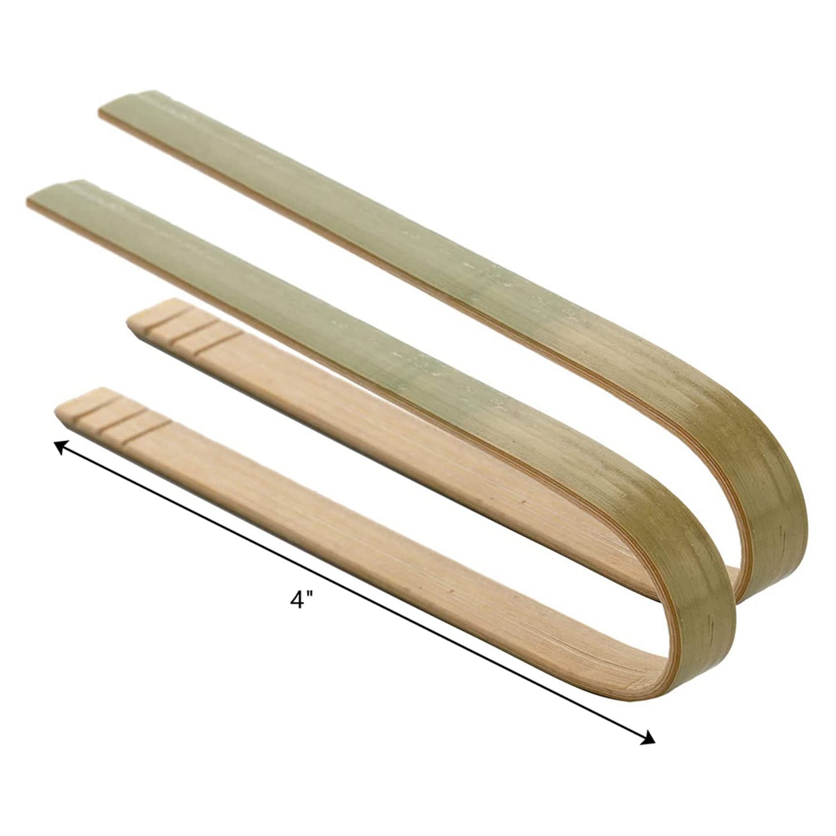 Paquete de 360 mini pinzas de bambú, pinzas desechables de 4 pulgadas, mini utensilios de bambú desechables y desechables ecológicos pinzas para tostadas