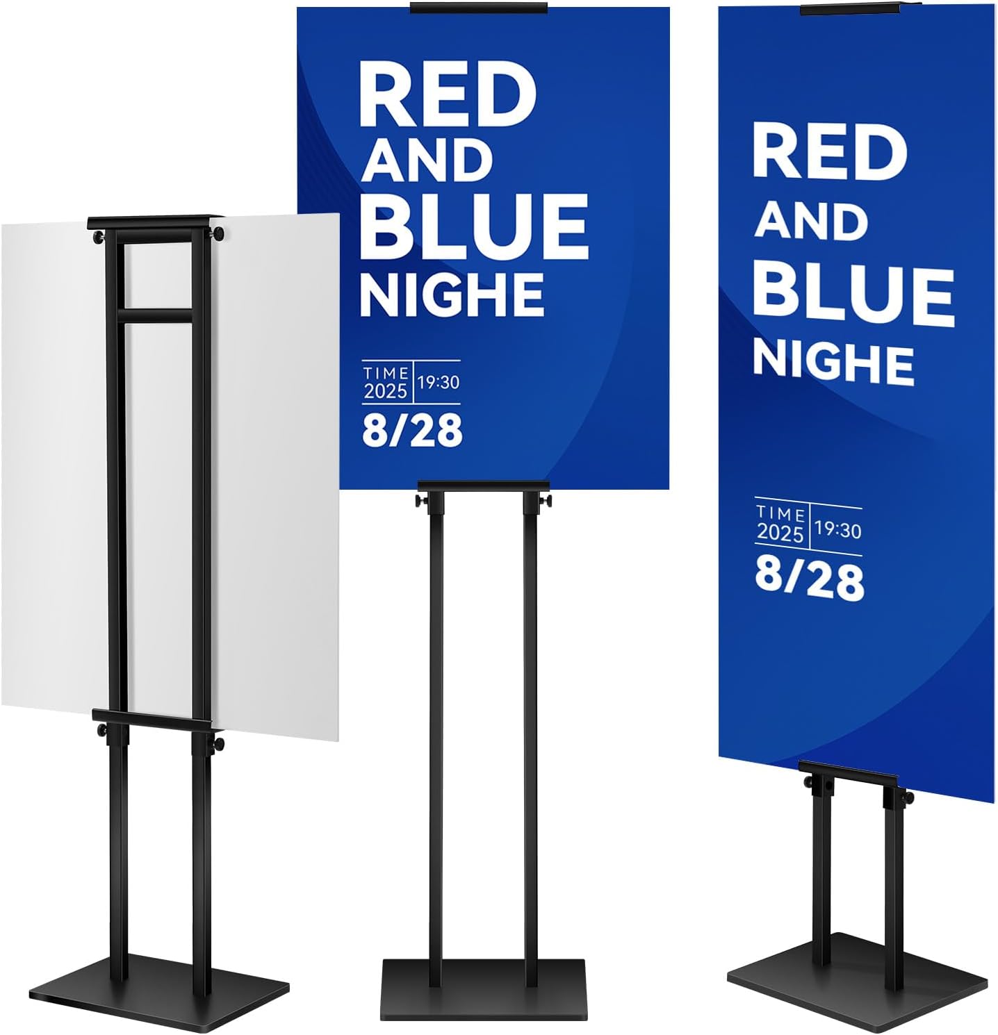 YIYO 22x28 Poster Stand Floor Sign Holder, Double Sided Adjustable Pedestal Sign Stand with Heavy Duty Base, Commercial Display Poster Holder for Store Restaurant OfficeHospitals Schools