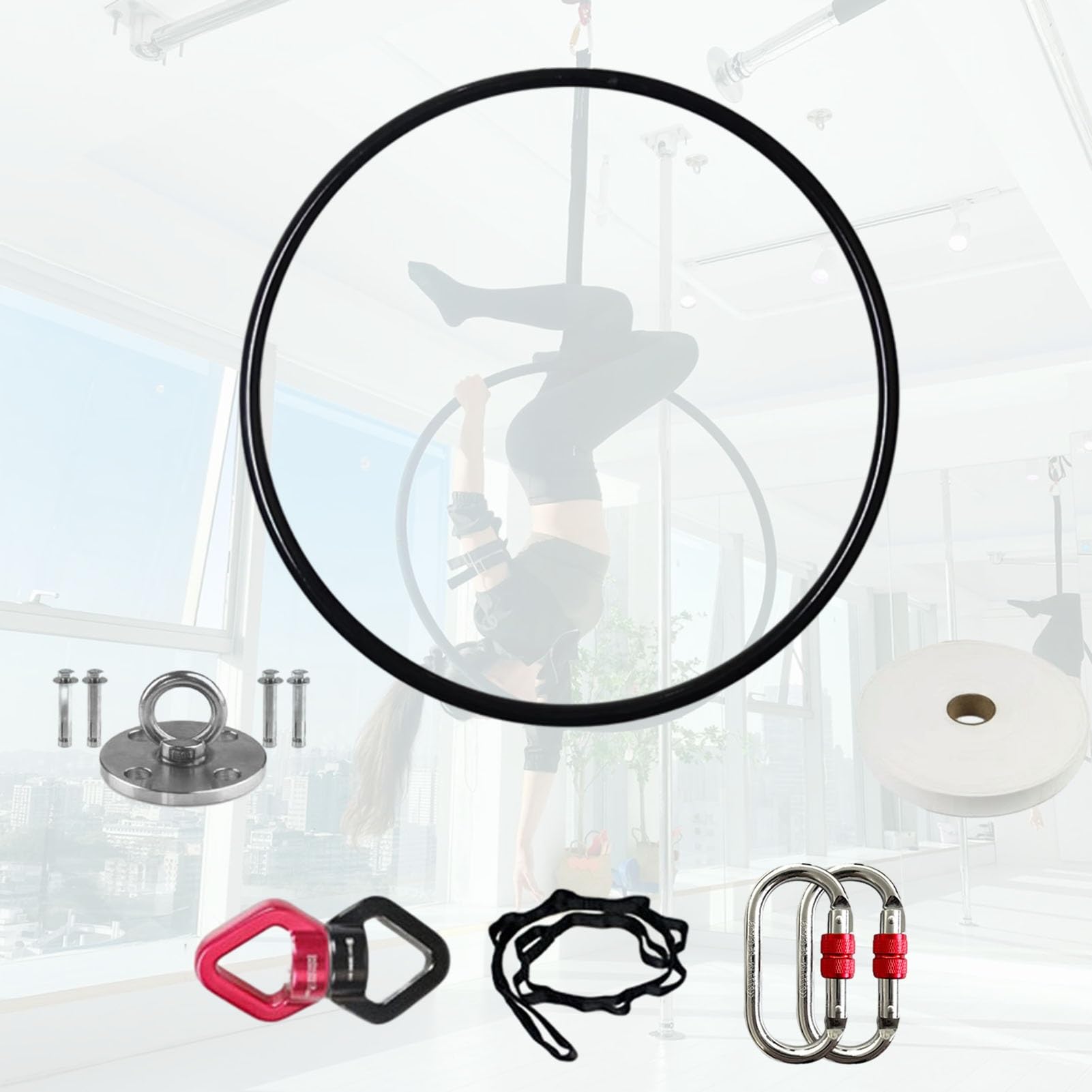 Amazon | 空中フープ 大人用ライラエアリアルフープキット、完全な
