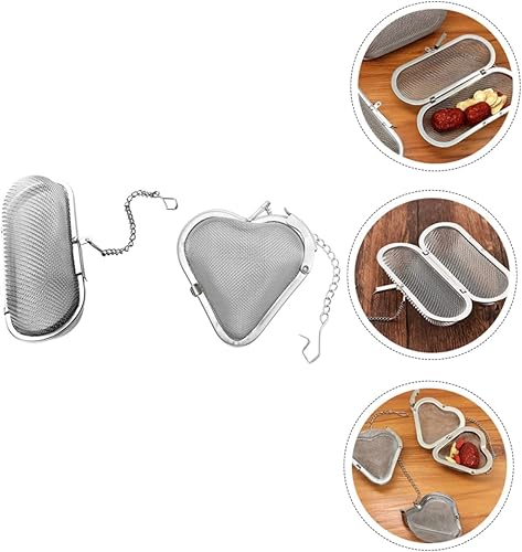 Miniatura 5 de 2 uds de acero inoxidable condimento bola de té infusor de té para té suelto Metal té especias bola de acero inoxidable colador de té e infusor de
