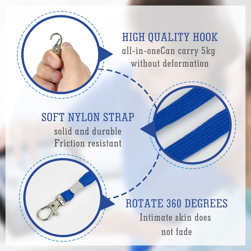 Wisdompro 10 Pezzi Portachiavi Collo Colorato, Laccetti Porta