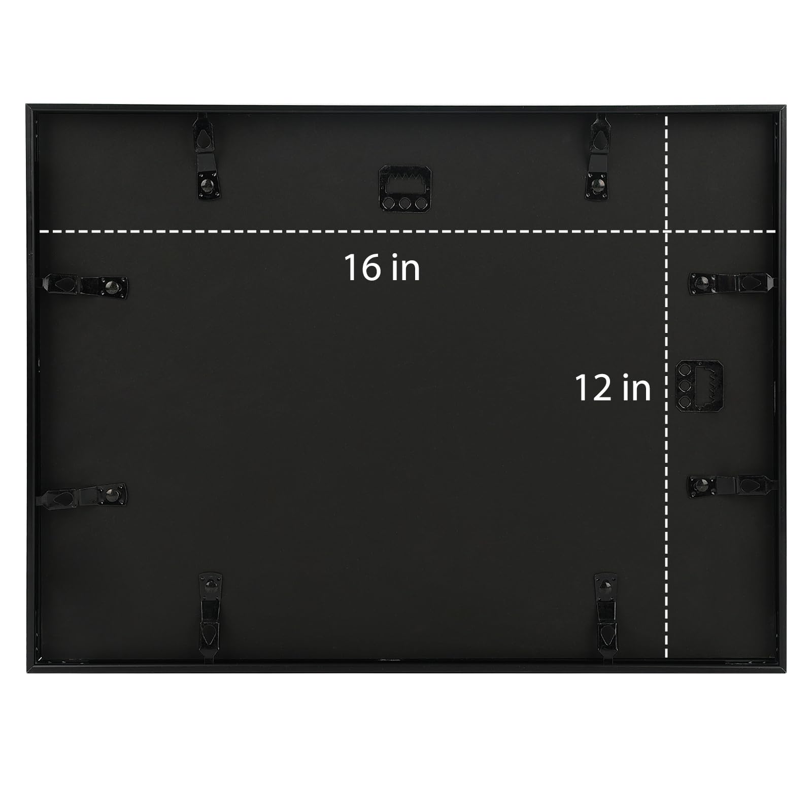 Frametory, Ramka na zdjęcia 30 x 40 cm, aluminiowa listwa metalowa, mata z czterema otworami, wyświetlacz ścienny, idealna na ślub, ukończenie szkoły, zaręczyny (czarna)