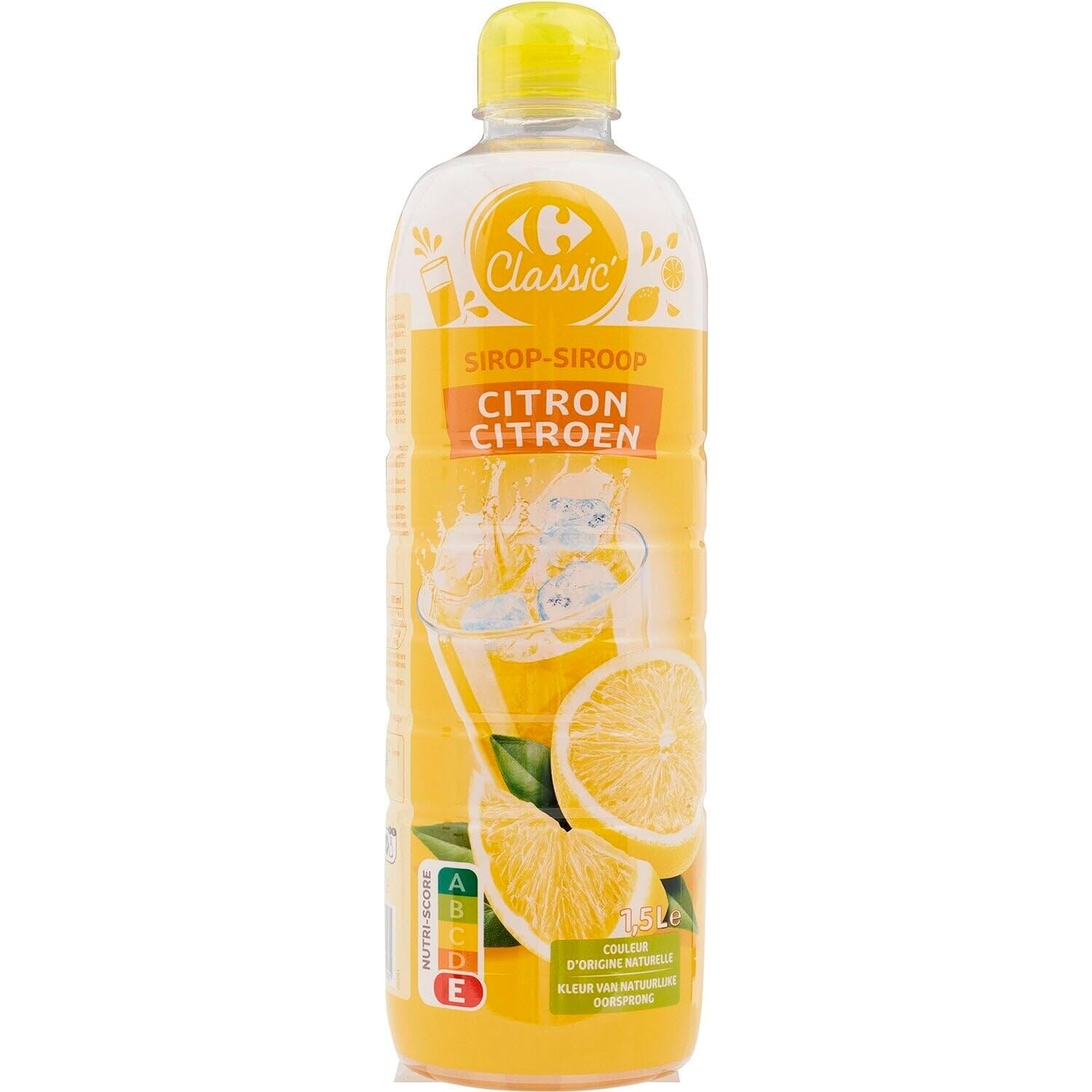 Préparez facilement vos boissons rafraîchissantes avec CARREFOUR CLASSIC' Sirop Citron, 1,5L - Lot de 3