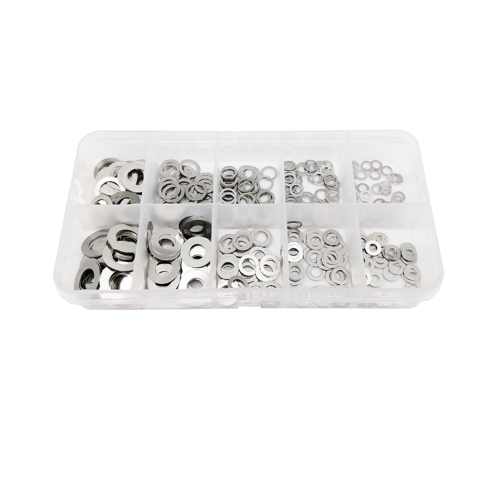 Sortimentsset mit Unterlegscheiben 1 Satz M3 bis M20 0, mm,2,30 ultradünne Unterlegscheibe zur Anpassung der ultradünnen, einfaches Dichtungsset aus Edelstahl(0.2mm 500pcs)