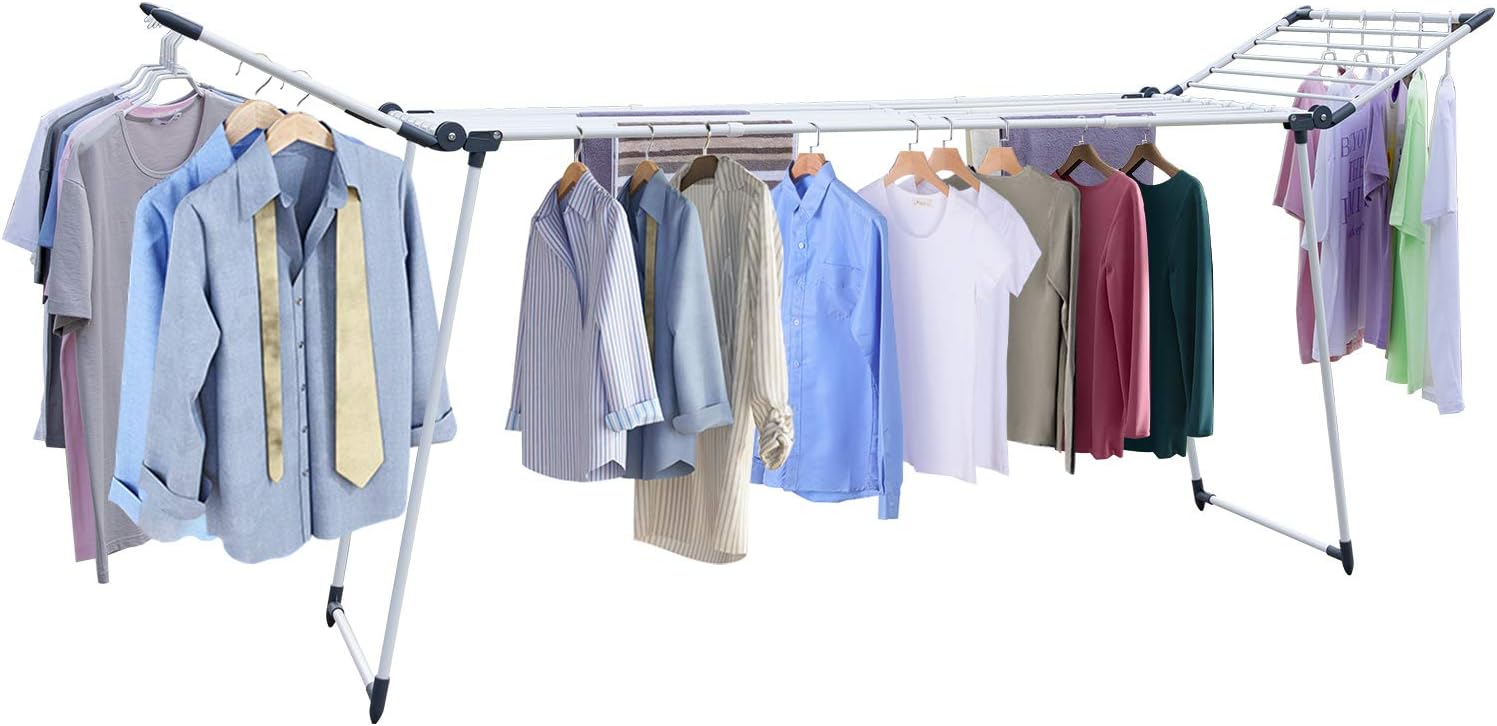 YUBELLES Clothes Drying Rack, Gullwing Laundry Rack