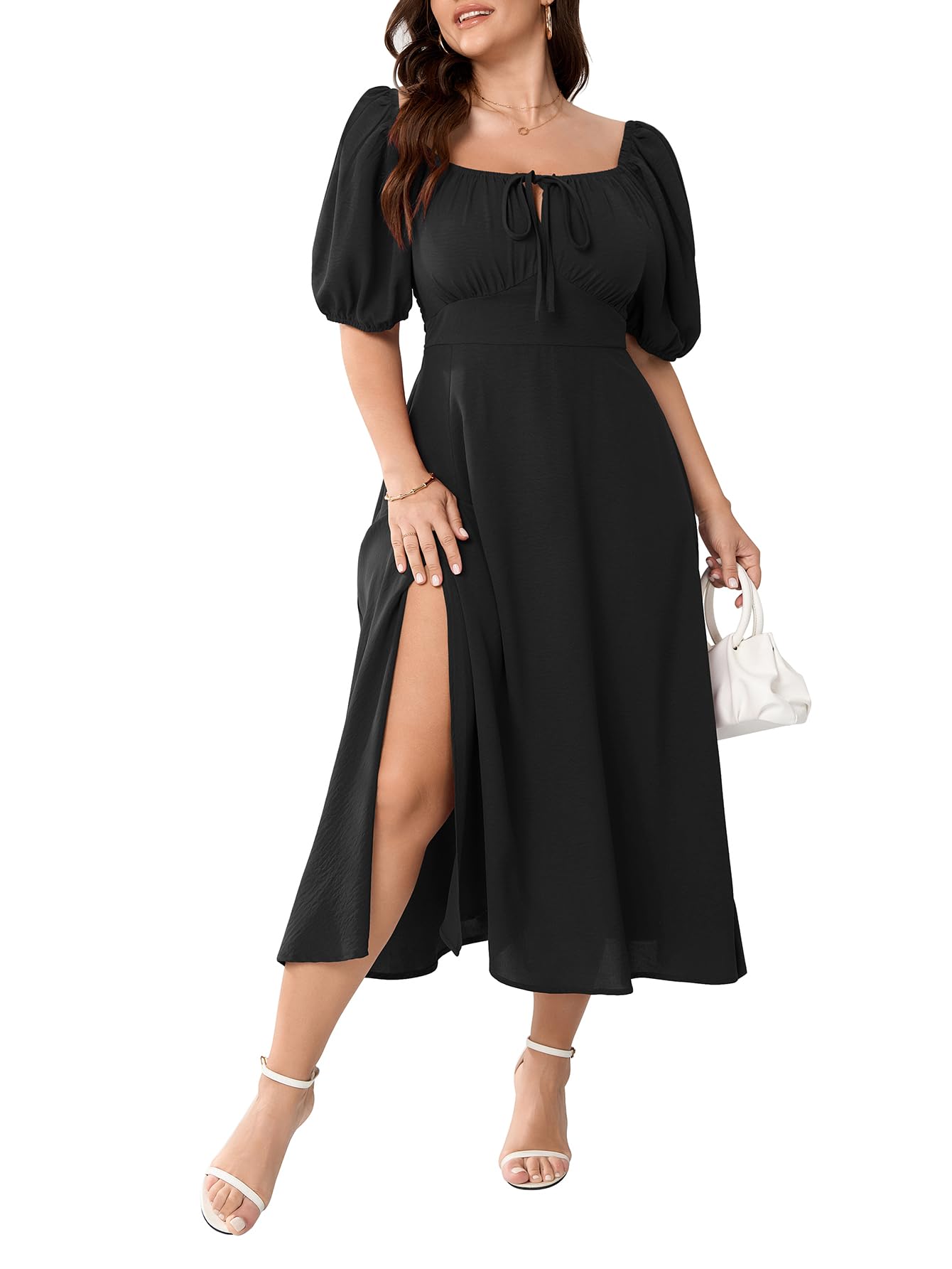 white midi rehearsal dinner dress Camella Dress: for rehearsal dinner party no-returns:2026-07-12_2026-07-12 Material:Organza 7 Jewellery Pieces That