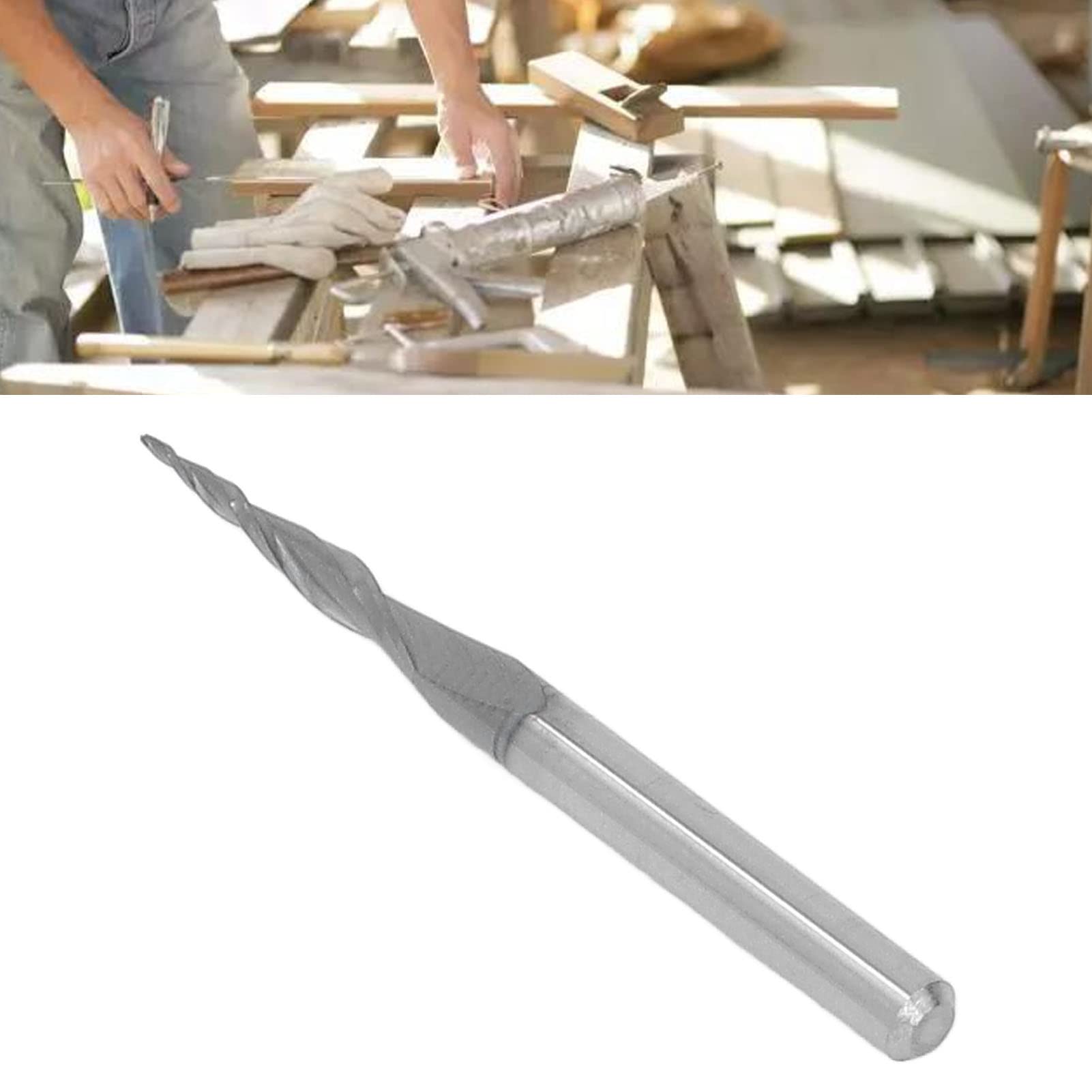 Conical Ball Nose Cutter Low Power Consumption Ball Nose Cutter Spiral Stable Professional with Wood Storage Box for SemiFinishing