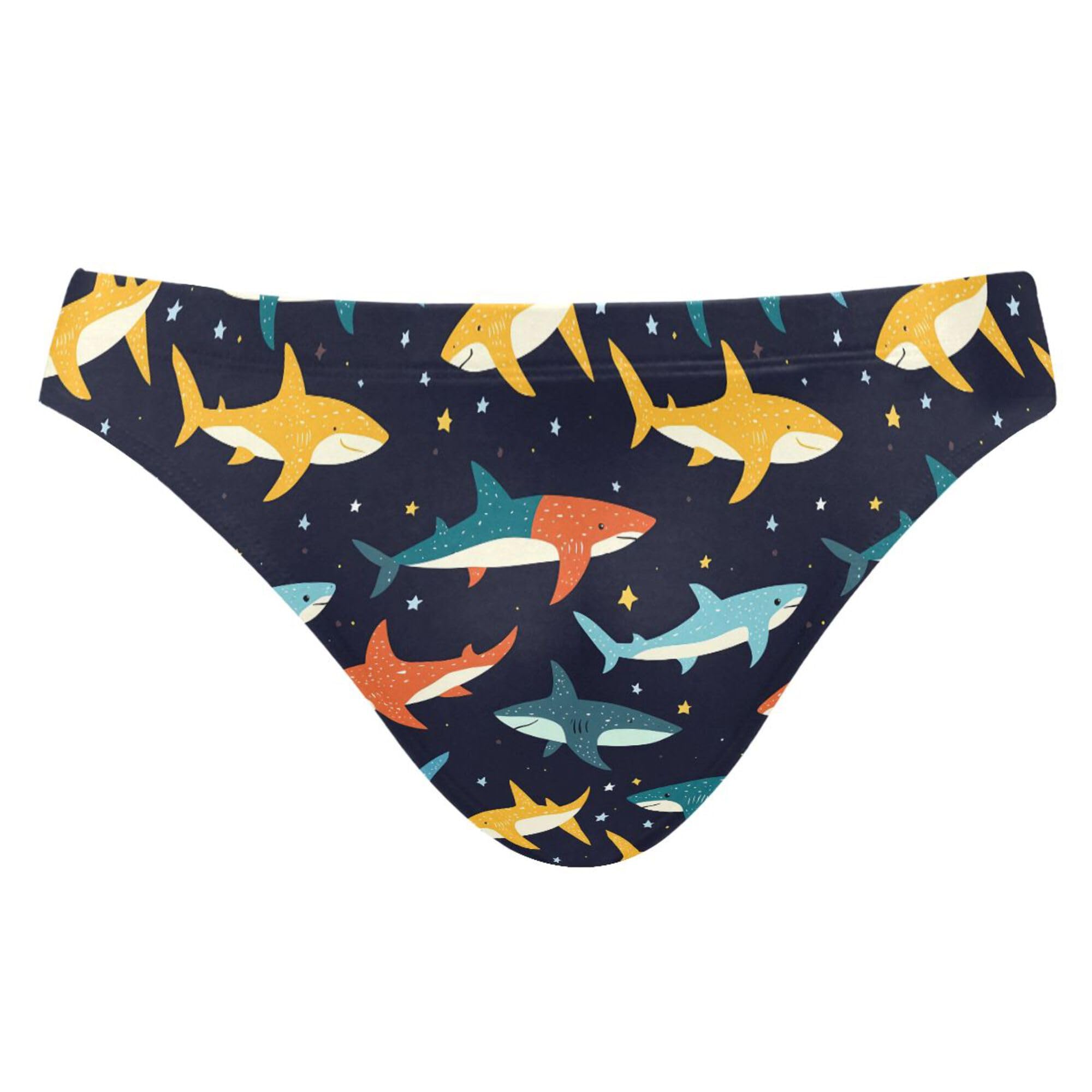 Cute Shark Swim Briefs for Men Bikini Swimwear Boys Short XXL B0404971
