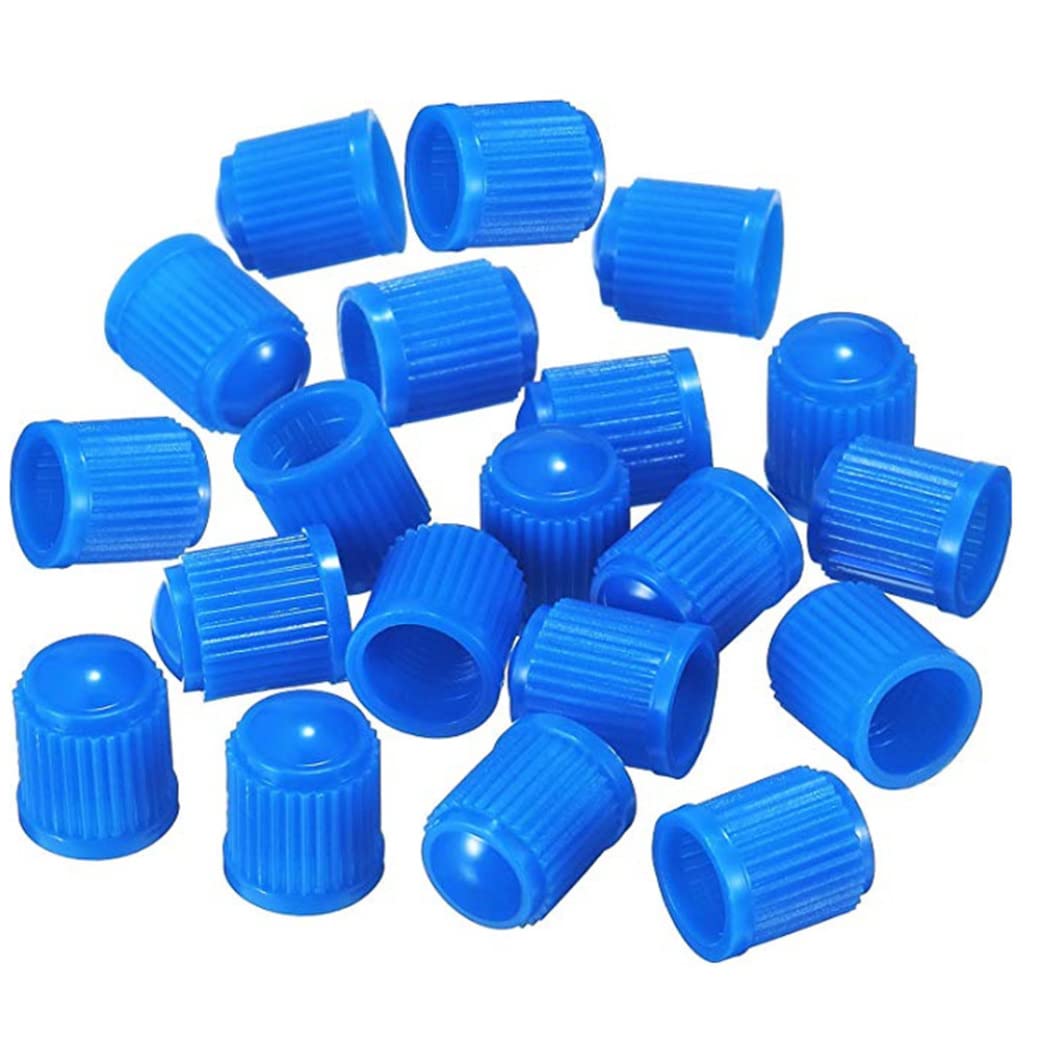 Dust Caps for Car Tyres,50Pcs Valve Cap Plastic Tire Valve Dust Covers Schrader Valve Cap for Bike Car Trucks Motorbike and Bicycle Blue