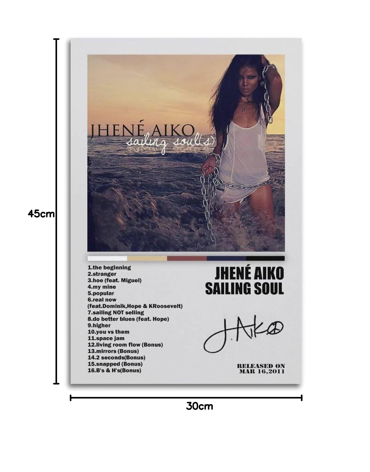 Jhené Aiko Sailing Soul(s)Albumposter, kunstdecoratie