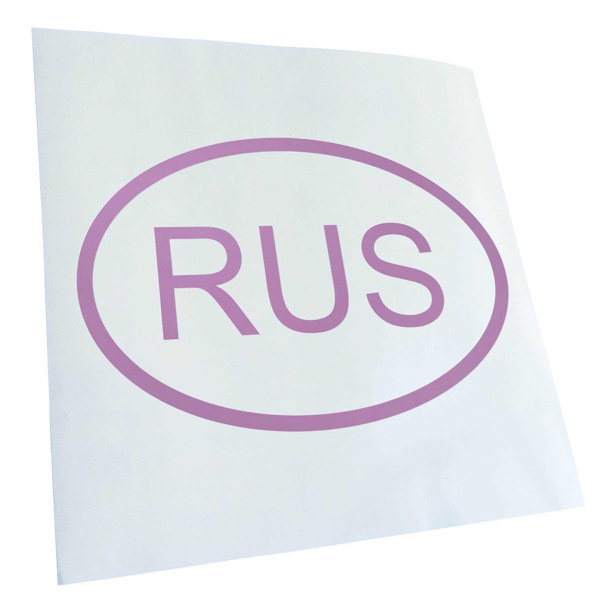 Kiwistar - Car Sticker - Lilac - 24 x 16 cm Russia RUS - Rear Window Car Sticker Weatherproof for Car Truck Moped Truck - Sticker Exterior Self-Adhesive Tuning Accessories for Window Vehicle Window