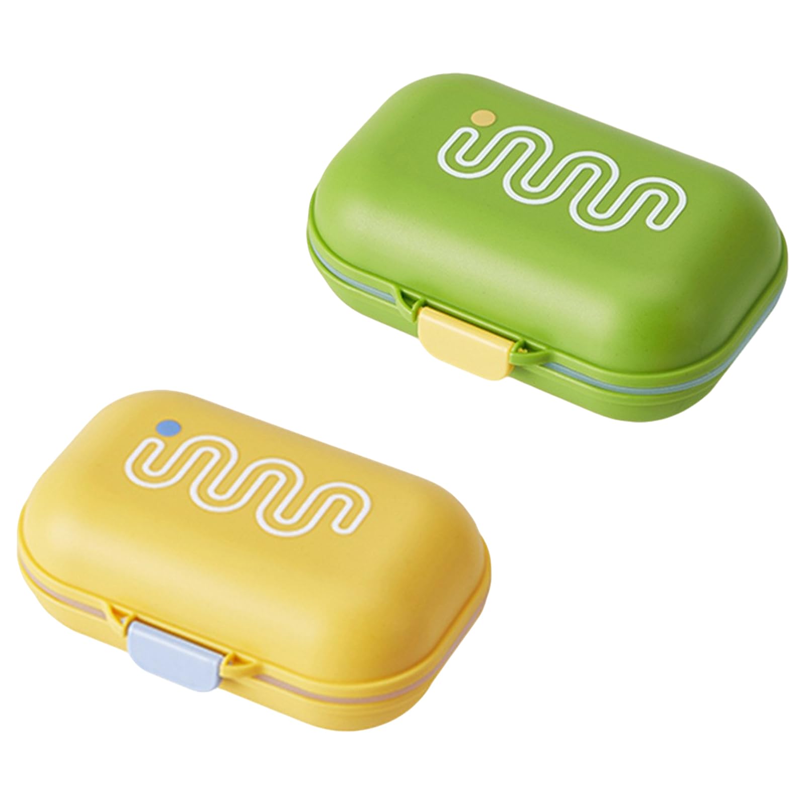 2Pcs Travel Soap Case, Soap Dish with Drainage Portable Soaps Holder Leakproof Moisture-Proof Soaps Box with Secure Lid for Travel Camping Outdoor Use Traveling Outdoor Gym Bathroom (Yellow & Green)