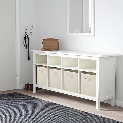 Miniatura 4 de ShellKingdom Cubos de almacenamiento de tela plegables y cajón organizador de tela para armario y juguetes, paquete de 6 (beige)