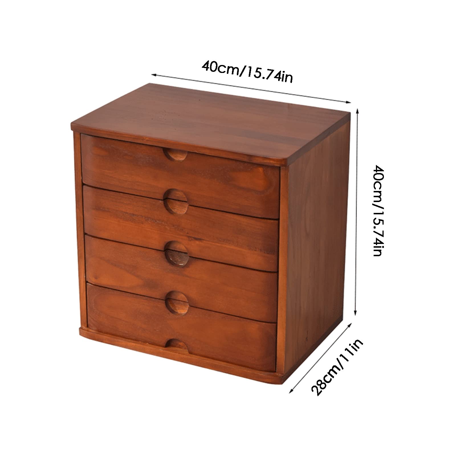 Organizzatori da scrivania, Scatola portaoggetti da scrivania in Legno con 4 cassetti, Forniture per Ufficio Scolastico, Accessori da scrivania A4, schedario Piatto (4 cassetti