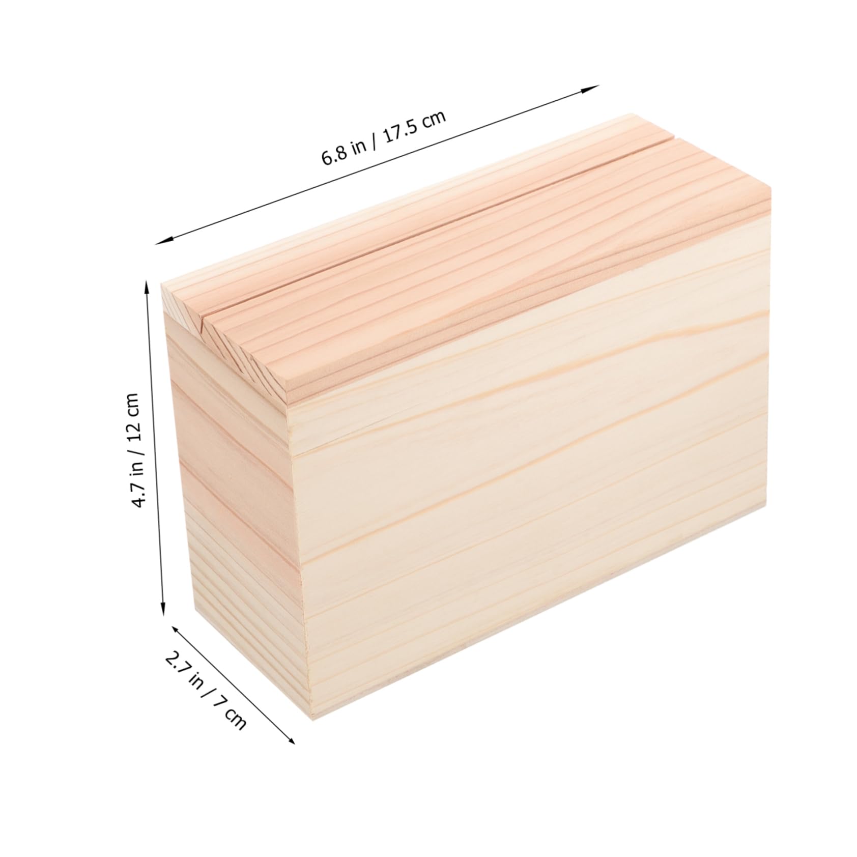 Cabilock Vintage Wooden Recipe Holder Box Multi Functional Desk Organizer for Tickets and Cards Compact Storage Case with Magnetic Cover for Home Kitchen and Office Use