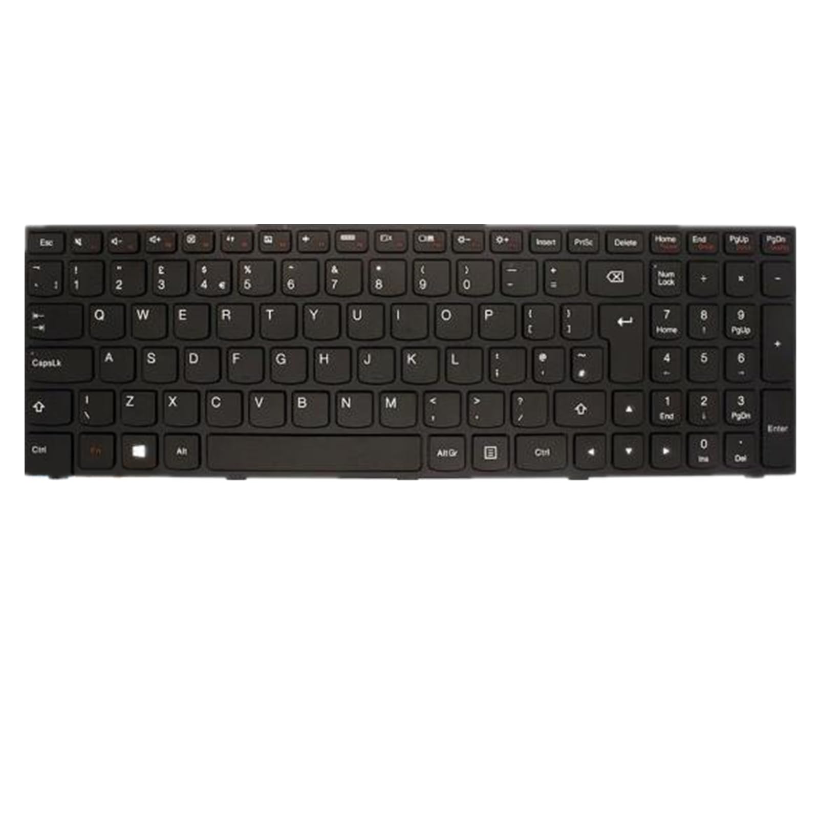 Clavier Lenovo Flex 2-15 noir azerty UK AZERTY pour ordinateur portable
