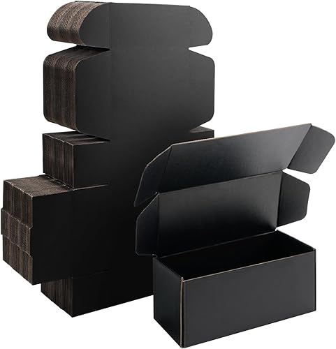 Miniatura 7 de Yidomto Cajas de envío rosas de 8 x 4 x 4 pulgadas, juego de 25 cajas pequeñas de cartón corrugado para empresas pequeñas, cajas de correo para