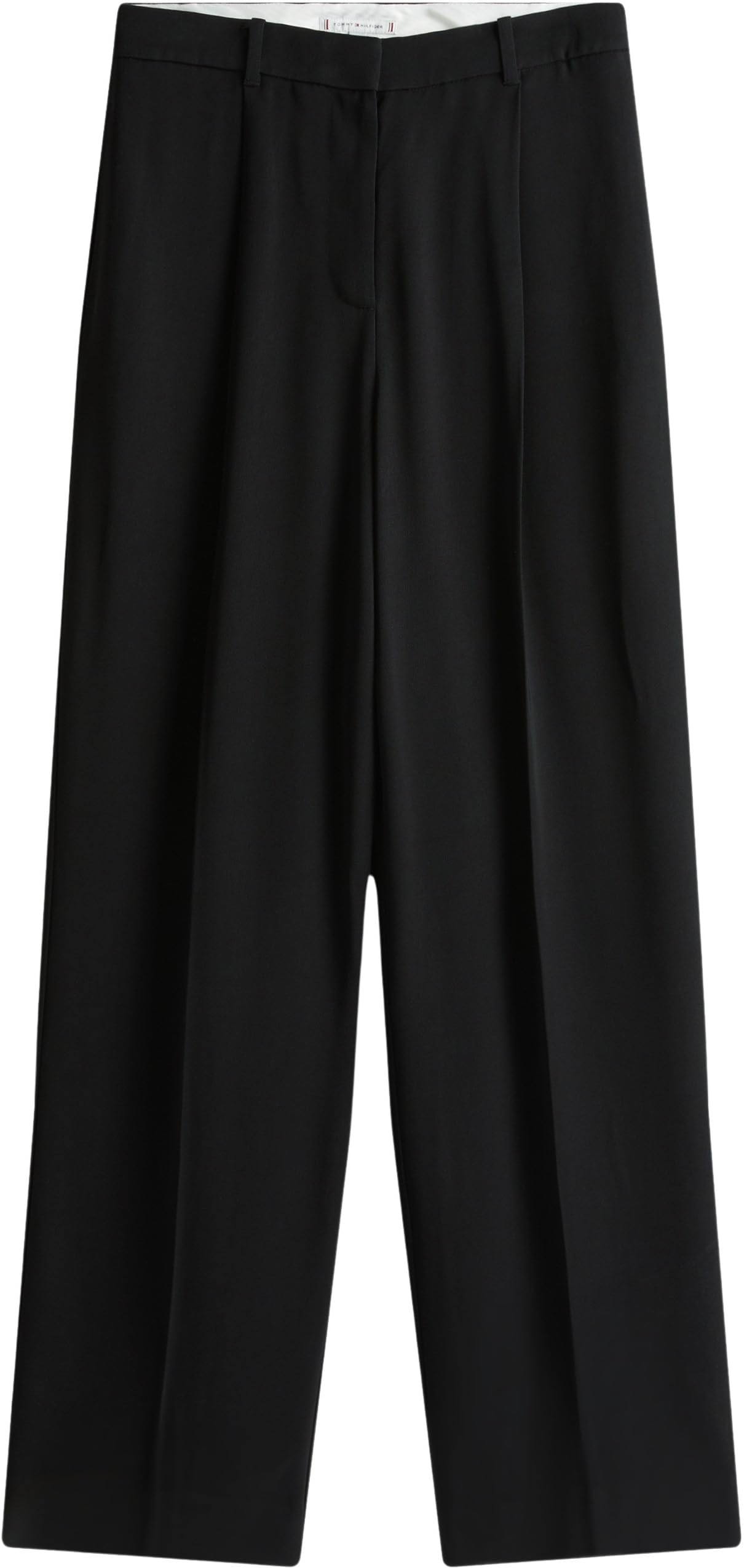 Tommy Hilfiger Pantalón de Tela Mujer Twill Straight Pants Relaxed Fit