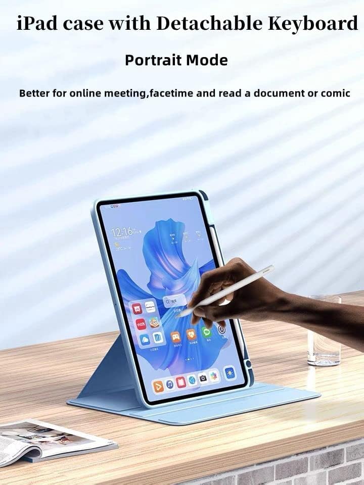 Miniatura 4 de Funda para teclado de 10 generación para iPad de 10.9 pulgadas 2022  Funda inteligente giratoria con teclado táctil desmontable para tablet  Funda