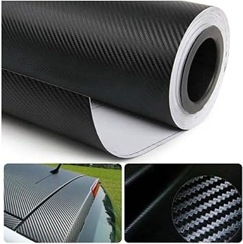 JUST CARE 3D Carbon Fiber Car decoration Stickers,Rear View Mirror Stickers DIY Door Handle Paint Scratch Protector Sticker Door Sill Scuff Guard,Welcome Pedal Protect Bumper Protector Sticker (12x24)