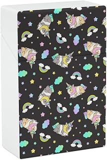 Guinea Pig Unicorns Rainbows Cigarette Case Waterproof Cigarette Holder Box Portable Flip Open Cigarette Pack
