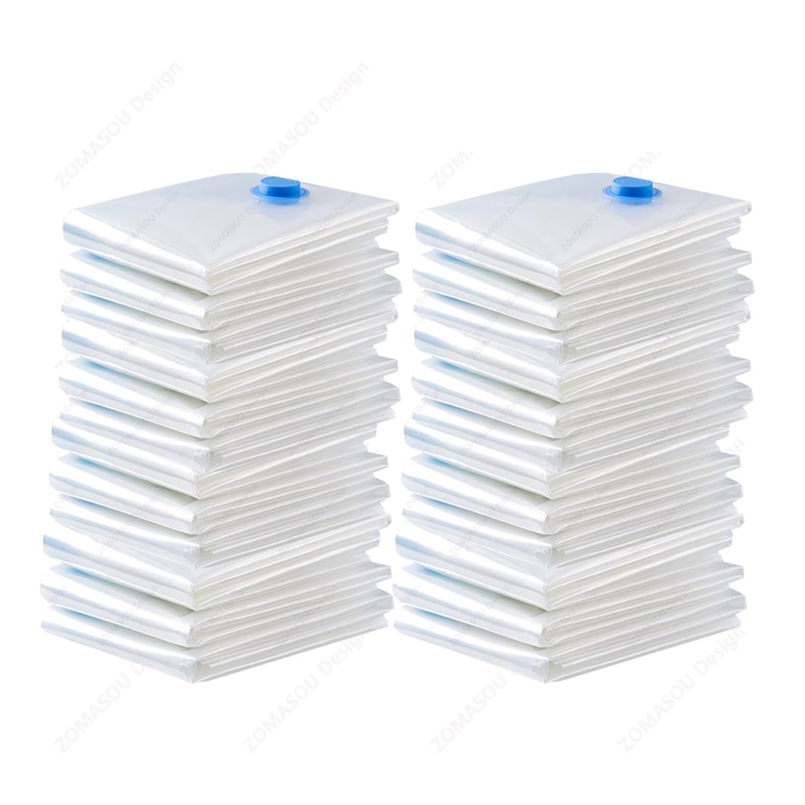 12/24Pcs Reusable Vacuum Storage Sealing Bags with Hand Pump Clear Folding Compressed Space Saving Bag for Clothes Travel For Travel(24Pcs(only Bags),100 * 130cm)