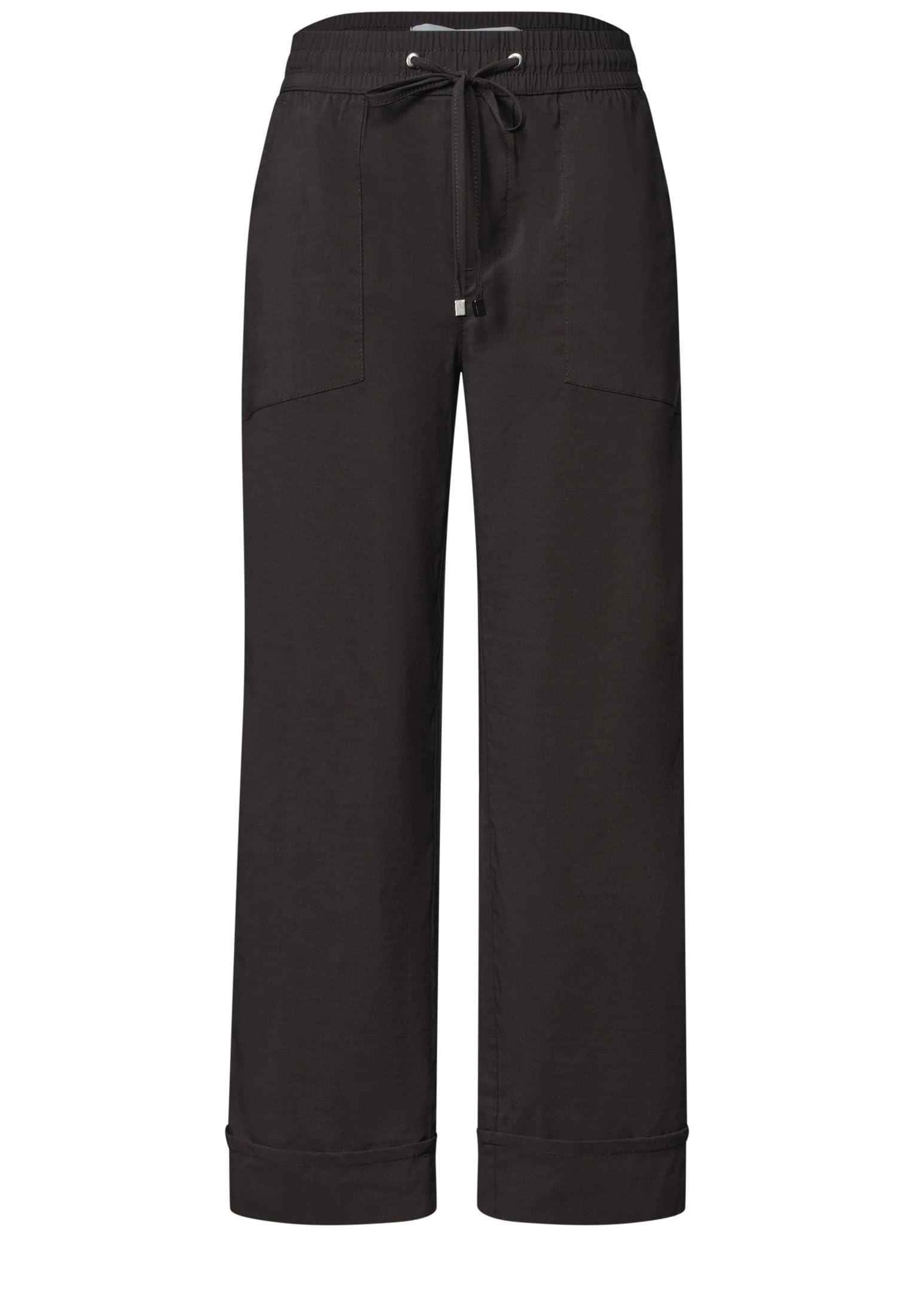 Street One Damen Straight Leg Hose im Casual Fit mit Turn-Up 3818721