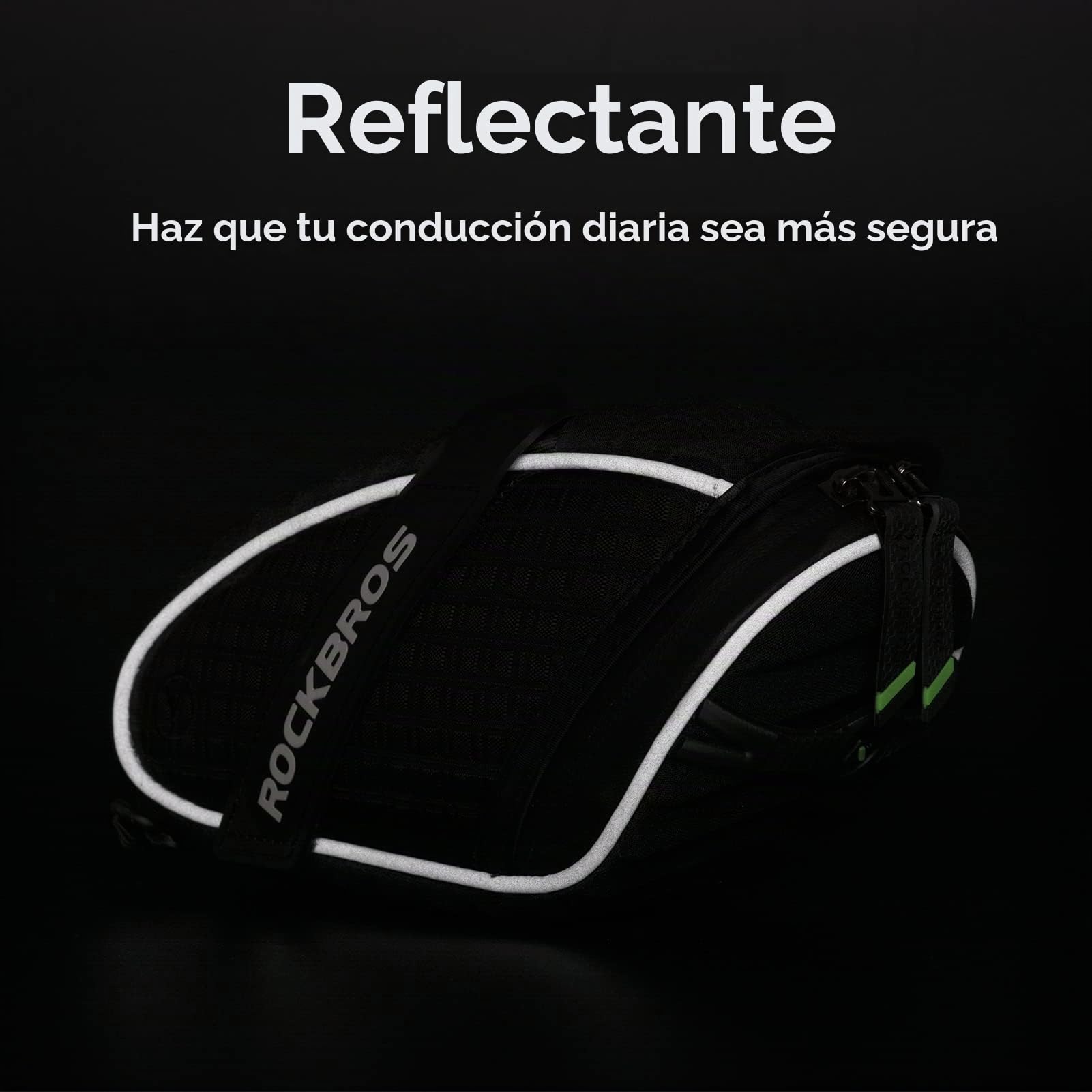ROCKBROS Bolsa Sillín de Bicicleta Alforja bajo Asiento para MTB Bicicleta Carretera Bolsa Porta Herramientas, Negro/Rojo