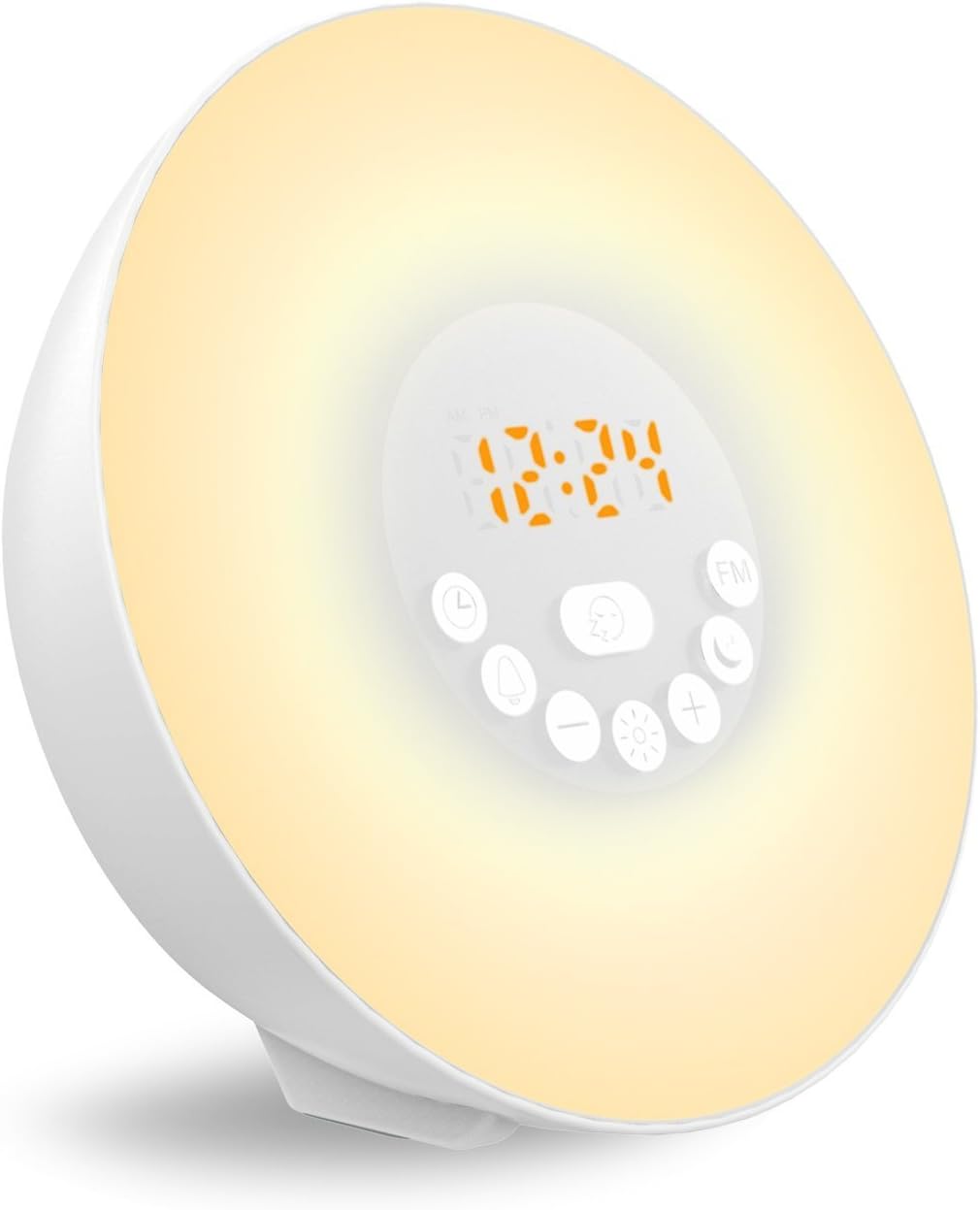 Alarm Clock, Sunrise Alarm Clock, Digital Clock, Wake up Light with Sunrise Simulation Alarm Clock and Sunset Simulation Sleep Light, White