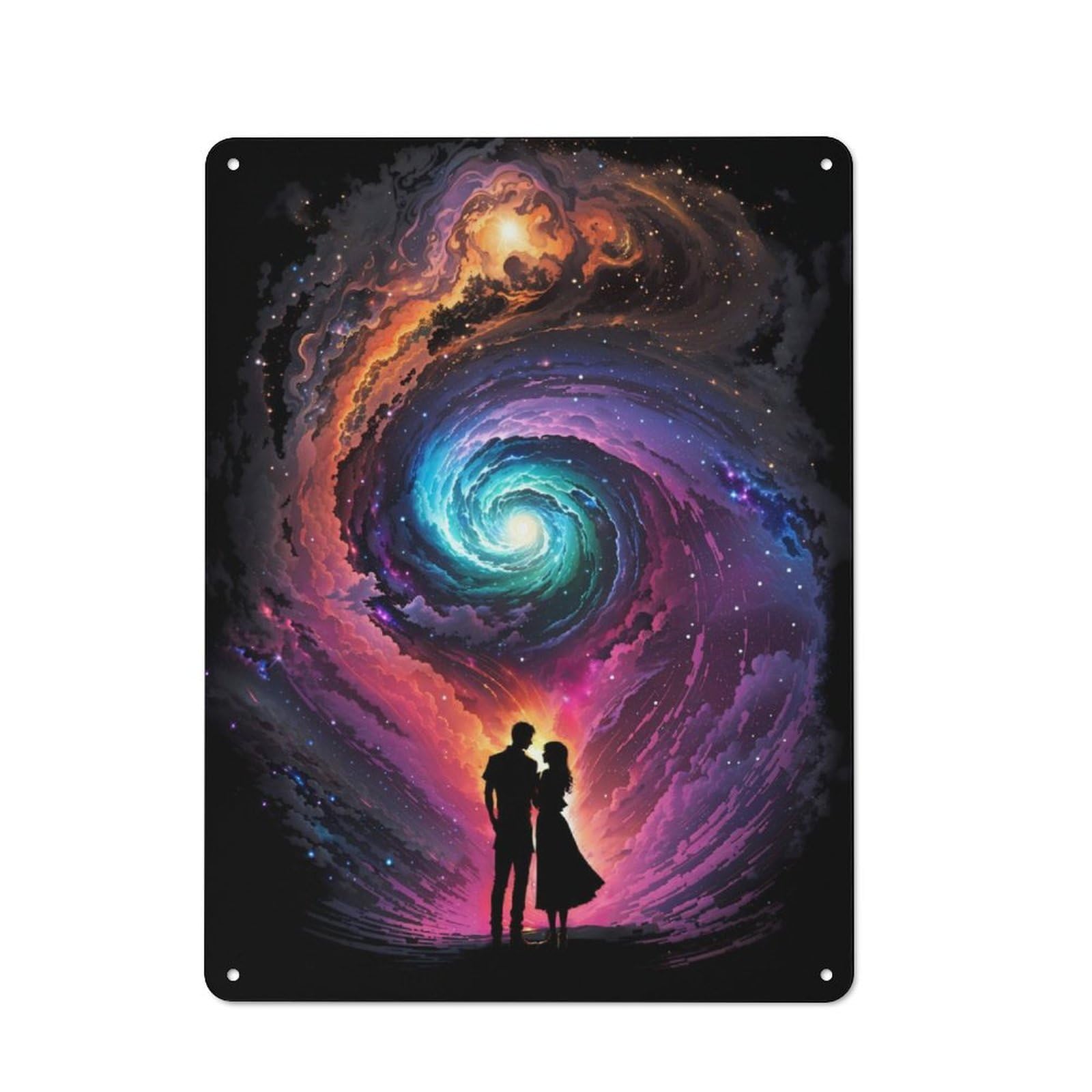 Junmoney Endless Love Space Rustic Tin Sign 40X30cm Featuring For Garage Or Workshop, For Updating Garage And Workshop After Moving