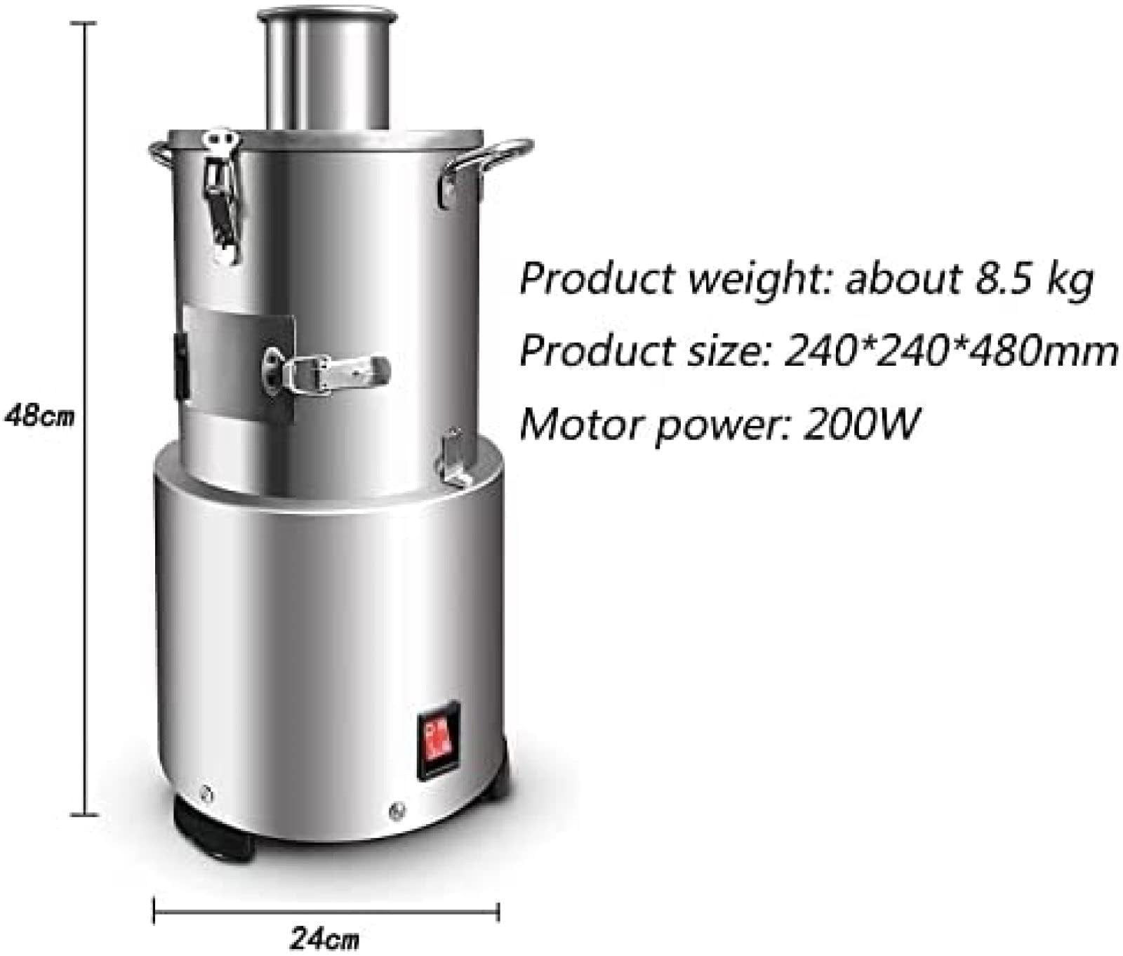 Peladora De Ajo Seco Entero De 200 W, Separador De Dientes De Ajo Eléctrico Profesional De 30 Kg/h con Radiador, Pelador De Ajo Automático De Acero Inoxidable For Uso Doméstico Y Comercial