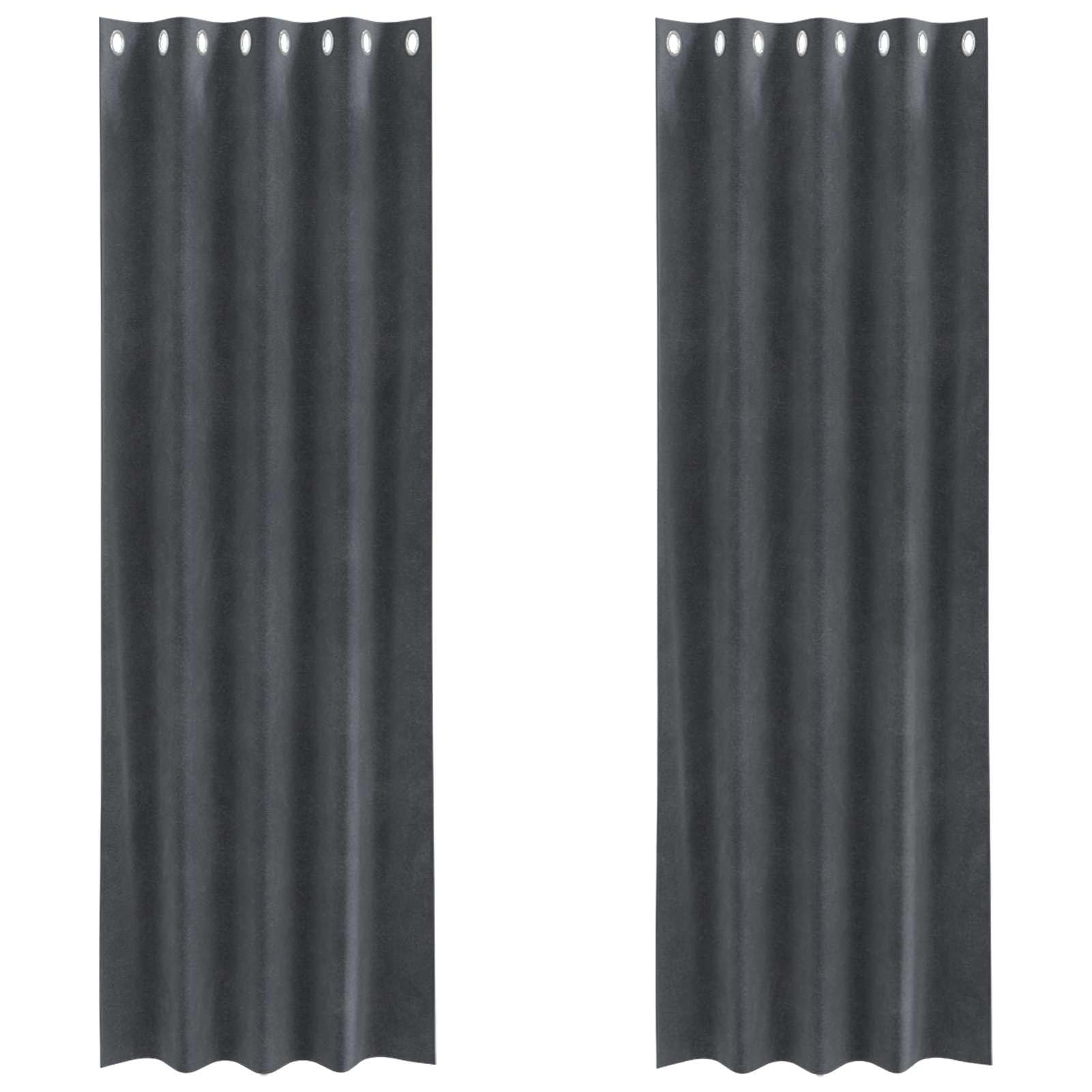 Cortinas opacas de poliéster premium azul FYIYIEW con acabado elegante y caída suave