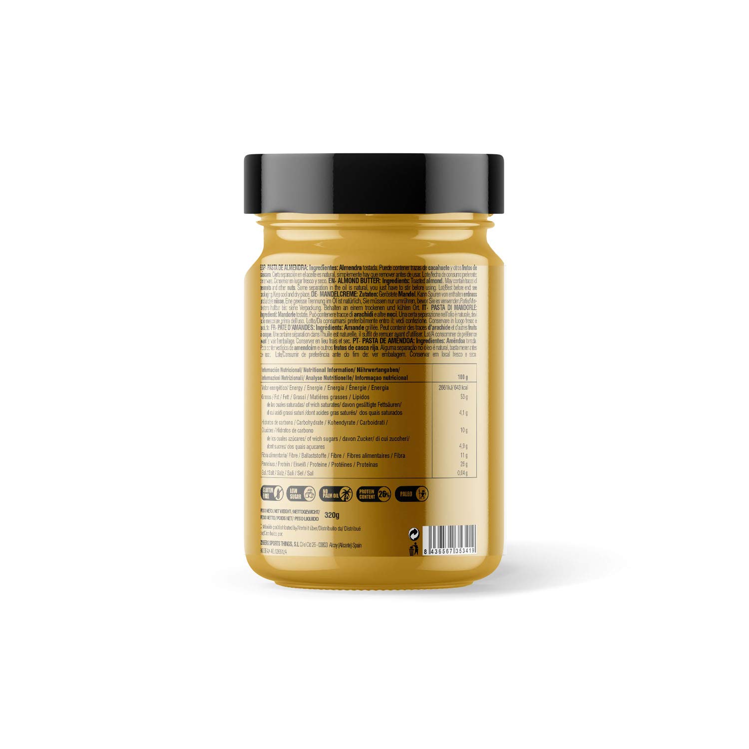 226ERS Crema de Almendras Alta en Proteínas Sin Azúcar Sin Gluten - 300 gr
