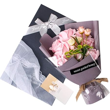 Amazon Boyioungフラワー 香り花束 枯れない花 プレゼント枯れない 正月祝い バレンタインデー 開店祝い お見舞い Love 彼女 誕生日祝い バレンタインデーのギフト結婚記念日 大切な人への感謝 造花 オンライン通販