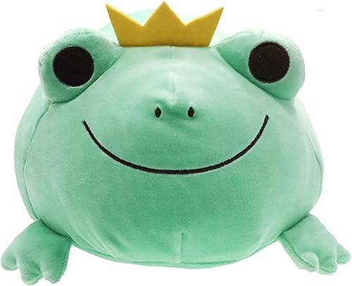 Miniatura 6 de Almohada de rana de peluche con corona, almohada para abrazar, rana, regalo de anime para niños y amantes en cumpleaños, día de San Valentín,