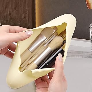 Soporte de silicona para brochas de maquillaj...