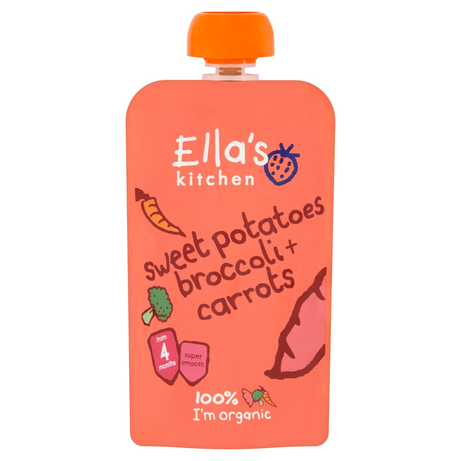 Ella's Kitchen Sweet Potatoes Broccoli + Carrots From 4 Months 120G